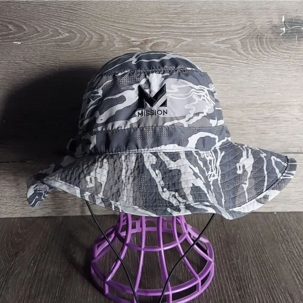 Mission Gray Camo Cooling UPF 50 Bucket Hat
